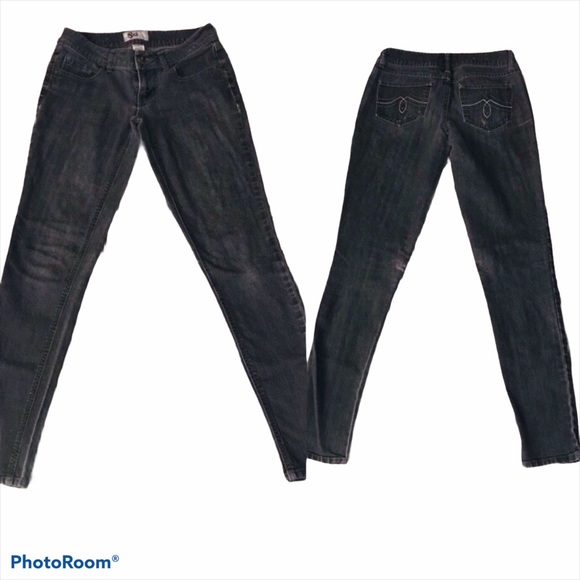 β¨HPβ¨ SO Skinny Jeans Black Wash Small 5 Average - Picture 7 of 8